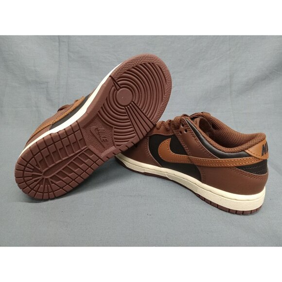 Nike Boys Dunk Low (GS) Sneakers Leather Black Tan Cacao Size 4.5 NEW IN BOX! - Picture 2 of 13